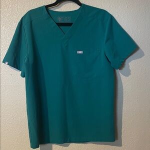 Figs Men's Teal Short Sleeve Shirt